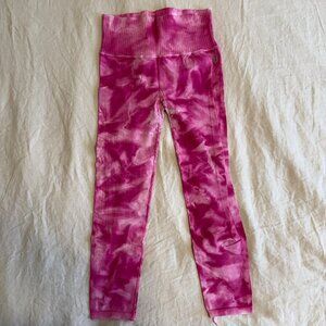 NWOT: Free People Movement Good Karma Pink tie dye leggings (Medium)